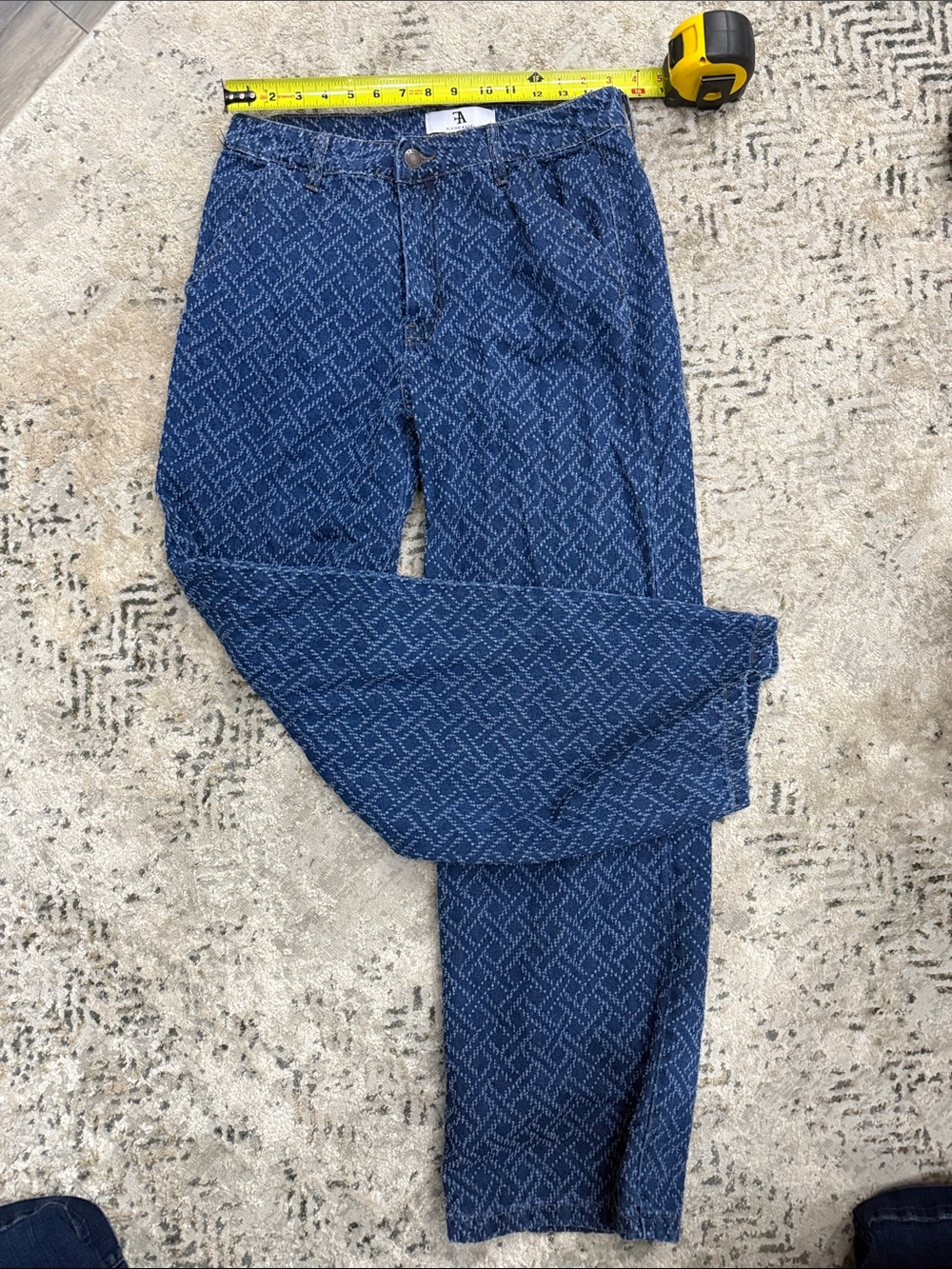 Women’s Blue Patterned Jeans